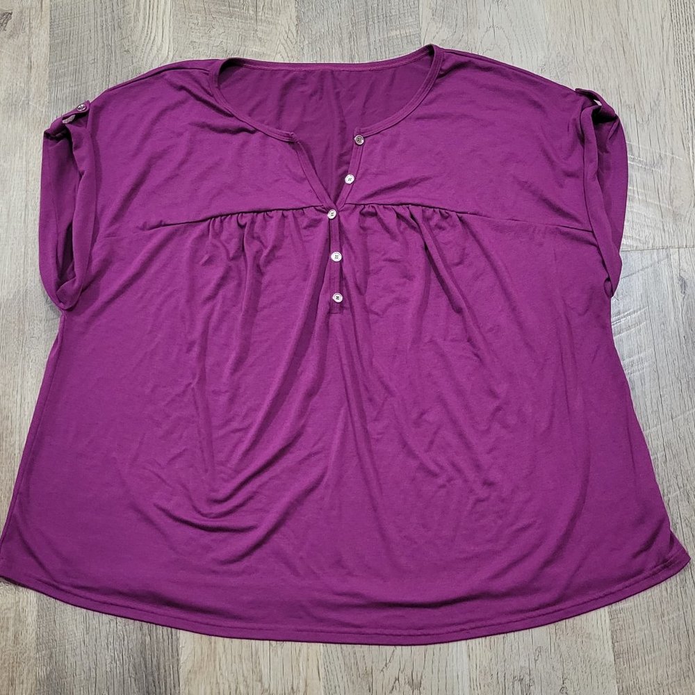 Plus Size Button Top